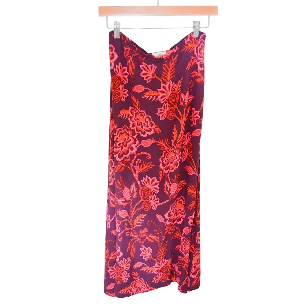 Farm Rio Anthropologie Slip Midi Skirt Size Small - Picture 3 of 8